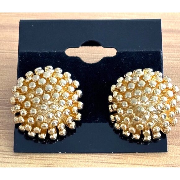 Jewelry - Gold-Toned Cluster Stud Earrings With Faux Pearl Detailing For Women